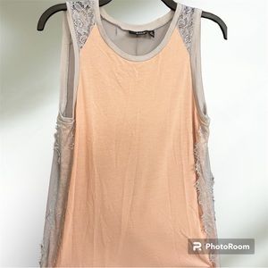 Gray and Pink Top Size Medium
